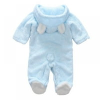 Unise bebe medvjed ušim sa kapuljačom pamuk pamuk pamučni runo Zimski odijelo za zimsku odjeću za novorođenčad