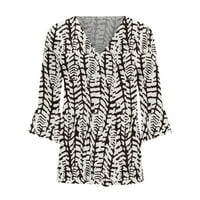 Kimonos Cardigan za ženske plus veličine casual 3 4Sleeve majica Jesen Otvoreni prednji kardigan Outerwear