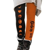 Lovskoo Halloween Tajice za žene Visoko struk Spider web grafički print Stretchy Legging Slim Yoga Duge