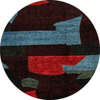 Ahgly Company u zatvorenom okruglom sažetkom Crvene orijentalne prostirke, 5 'krug