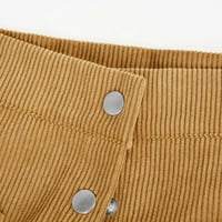 Odieerbi suknje za žene Skorts suknje trendy modni gumb patentni zatvarač visoki struk uski čvrst džep retro suknja na plutu