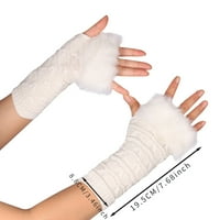 Ženske rukavice bez prstiju zimske rukavice tople pletene, dužina ručnog zgloba Termičke rukavice za teen djevojku hladno vrijeme