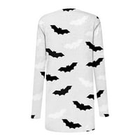 HHEI_K Cardigan džemper Ženska modna casual Halloween Print Srednjowed Cardigan jaknu