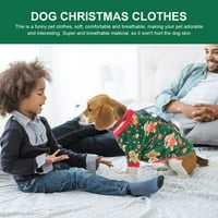 Božićni crtani kućni ljubimac Kostim Lijep pas Štene Xmas Party Tisak odjeće
