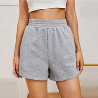 Ženske kratke hlače Ležerne ljetne elastične struke Sportske labave skraćene kratke hlače Grey XL