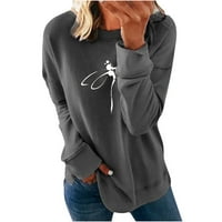 Pad pulover dukseva za žene dugih rukava s dugim rukavima zrnce grafički pulover žene Boho top odjeća