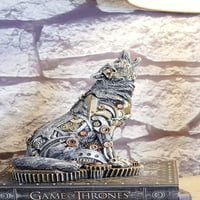 Ebros Steampunk Silver Alpha vuk Zavija statua sa zupčanicima baza 7,5 h figurine