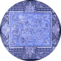 Ahgly Company u zatvorenom okruglom perzijskim plavim tradicionalnim prostirkama područja, 6 'okruglo