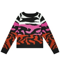 Pumfeyles PIMFYLM pulover za žene pulover džemperi dugih rukava Trendy Hot Pink S