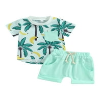 Aturuste 0- godina novorođenčad dječaka ljetna odjeća odijela plaža stil stablo tisak kratkih rukava