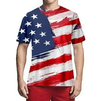 Leey-World Muške majice SAD Patriotska američka zastava za muškarce Žene Dječje dječake Djevojke SAD
