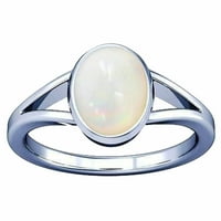 Divya Shakti 6.25-6. Carat Opal bijeli Opal Gemstone Silver Ring za muškarce i žene