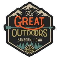 Sanborn Iowa The Great na otvorenom dizajn naljepnica vinilne naljepnice