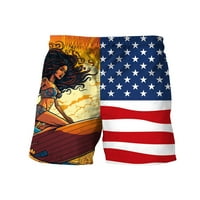 Clearsance yohome muški kratke hlače modna dana neovisnost tiskana na havajsku plažu Spotske casual