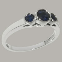 Britanci napravio je 10k bijeli zlatni prsten s prirodnim prstenom za angažman safirnim ženama - Opcije