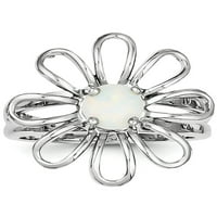 Sterling srebrni Opal cvjetni prsten