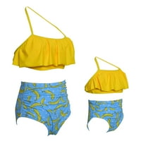 Porodica podudaranje djevojčica kupaći kostim majka kćeri kupaći kostimi žene ljetni bikini set s-xl