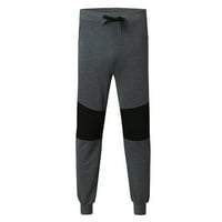 Entyinea muške vježbe hlače Ispis elastične wasit jogger hlače ležerne dukseve sa crtežom tamno sivim