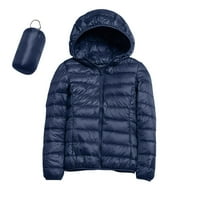 Relanfenk Women Topla vodootporna lagana jakna s kapuljačnim vjetrovim zimskim kaputom sa recikliranom