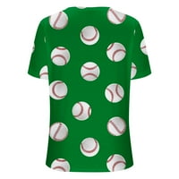Odjeća za čišćenje pod ženama V-izrez bejzbol tiskane majice Modne udobne ženske bluze vrhovi