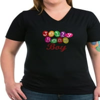 Cafepress - Jelly Bean Boy Majica V vrat tamna majica - Ženska tamna majica V-izrez