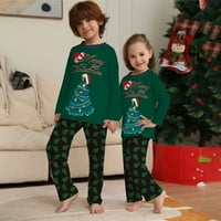 Pntutb Božićno dijete Top + hlače Porodična podudaranje pidžama