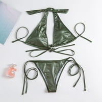 Ženska mini srušena odijelo za plažu na plaži Hawter O-prsten kupaći kupalište sa traikom Thong bikini
