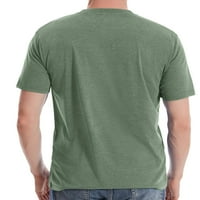 Muška košulja Henley casual majica s kratkim rukavima za muškarce Ljetna košulja od pune boje sa džepovima