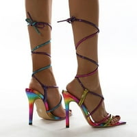DMQupv platform visoke cipele za cipele za žene visoke pete u boji sandale bedre visoke pete za ženske