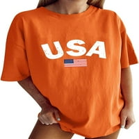 Dabuliu Ženske američke zastave Ispis Tee Faith Family Freedom Sloboda kratkih rukava Majica Majica