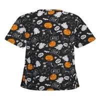 Majice za viseće grafike za Halloween za žensku v vrat ležernog pilinga vrhova pulover Tunic top košulja