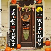 Halloween ukrasi trik ili tretiranje i litobarske vještice Halloween znakovi za prednje vrata Naslovni