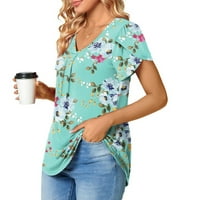 Ženski vrhovi Grafički tens Ženska majica Kratki rukav Labavi tunički vrhovi lagana udobna majica bluza