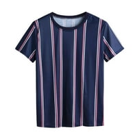 Košulje Corashan Muns, muškarci Ljetne modne majice Casual Striped majice Kratka bluza, majice za muškarce