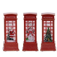 Božićni crveni svjetlosni telefonska kabina dekoracija stara muškarac lutka Holiday rekvizito Telefon