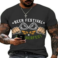 Leuncero Muns T majice Oktoberfest Ljetni vrhovi Crew Crt Majica Muškarci Love FIT Basic Tee Modni kratki