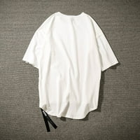 Oalirro majice kratkih rukava za muškarce Valentinovo, poklon muški ljetni hip hop bočni patch patchwork