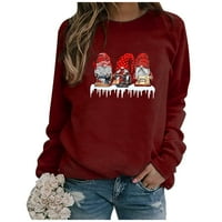 Adviicd Božićni ženski košulje s dugim rukavima Štirtni pulover modne žene vrhovi Santa duge božićne