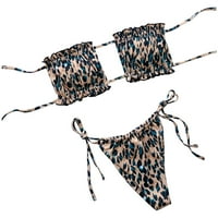 Kupaći kostimi za žene Ruched Hollow Bikini push-up podstavljeni kupaći kostimi za plažu odjeća za kupaonice