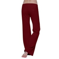 Mchoice Womens Yoga Hlače Vježbajte široke nogu gamaše Stretch struk hlače Solidne boje mekani džepovi
