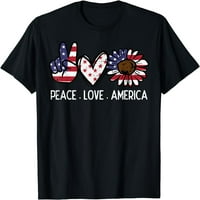 Mir Love Amerika zastava američke zastave četvrto žensko 4. jula Patriot majica