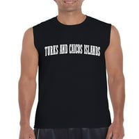 Arti - Muška grafička majica bez rukava, do muškaraca veličine 3xl - Otoci Turks i Caicos