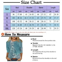 Košulje za žene za žene Slatke grafičke teene bluze casual plus veličine osnovni vrhovi pulover
