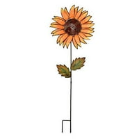 Dizajn atrakcija Cvjetni vrtni udio ukrasni cvjetni dvorišni ulog, suncokretov dekor metal dvorište umjetničko dekor vanjski vrtni ukras za paturmu Torch travnjak u dvorištu 12.2 d 36 h