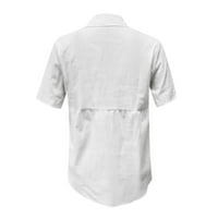 Žene Casual V izrez Solid Boja kratkih rukava Tors T majice Bluze Žene Dugih rukava Top bijele dno majice