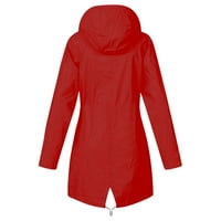 Fanxing Clearence Women Plus Veličina kišne jakne Lagani vodootporni kaput s kapuljačnim prugama Vjetrootporna