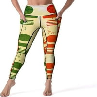 Italijanske zastave Ženske joge hlače sa džepovima High Squist Tummy Hontrols Sports Hlackers