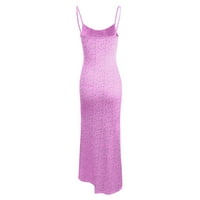 Haljine za žene Ljetni modni poklopac Šćin sredine duljine haljina bez rukava za odlaganje elastičnog