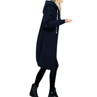 Ženske padajuće jakne topli patentni patentni zatvarač dugačak otvorena dukseća duksevi kaputi kaputi