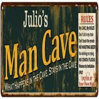 Julio's Man Cave pravila Zelena potpisa Dekor Poklon 108240005189